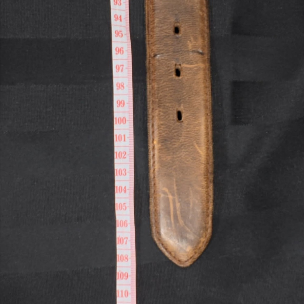 Brown Leather Belt with silver Accents - Picture 2 of 10
